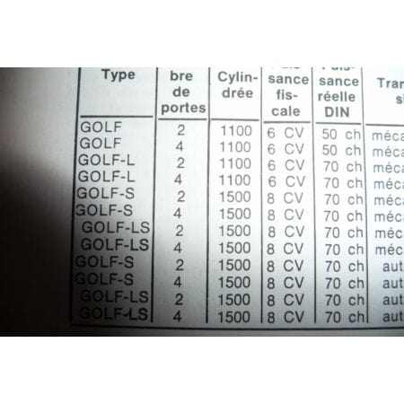 Golf Revue Technique Volkswagen