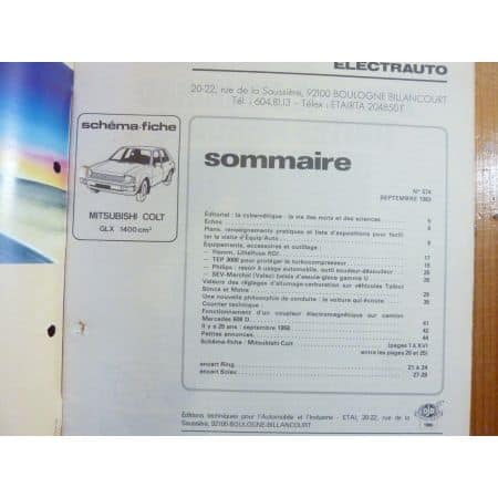 Colt GLX 1.4 Revue Technique Electronic Auto Volt Mitsubishi