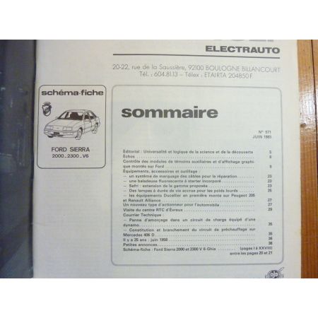 Sierra 2.0 2-3 V6 Revue Technique Electronic Auto Volt Ford
