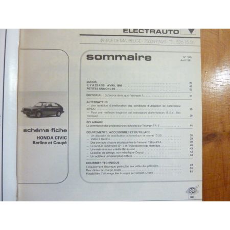 Civic Revue Technique Electronic Auto Volt Honda