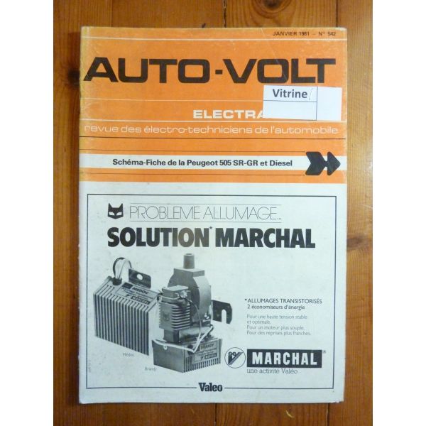 505 SR GR Diesel Revue Technique Electronic Auto Volt Peugeot