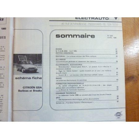 GSA Revue Technique Electronic Auto Volt Citroen