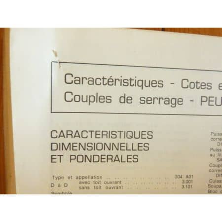 304 Revue Technique PEUGEOT