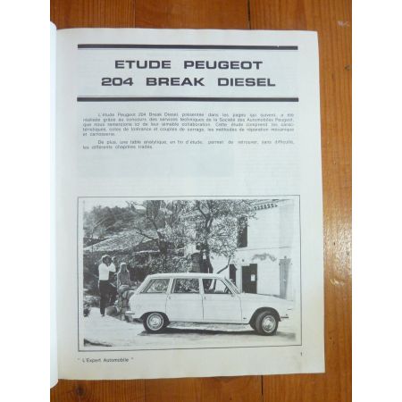 204 Break D Revue Technique PEUGEOT