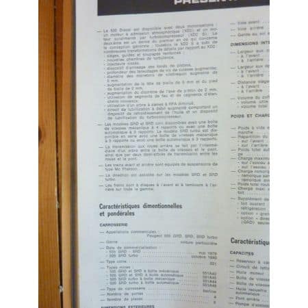 505 Diesel Revue Technique PEUGEOT