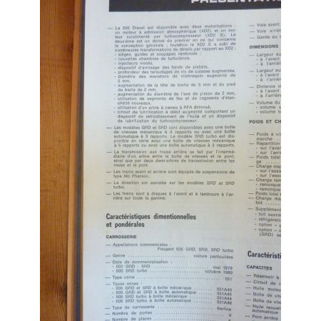 505 2.3D Revue Technique PEUGEOT