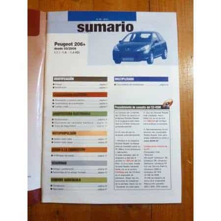 206+ Revue Technique Electronic Auto Volt  Peugeot ESPAGNOL