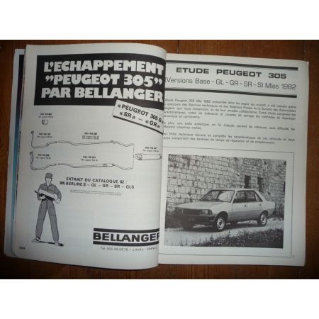 305 1982 Revue Technique Peugeot