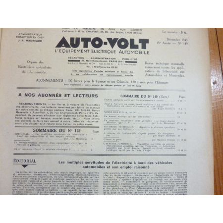 Ventilateur pour Gazogènes Revue Technique Electronic Auto Volt