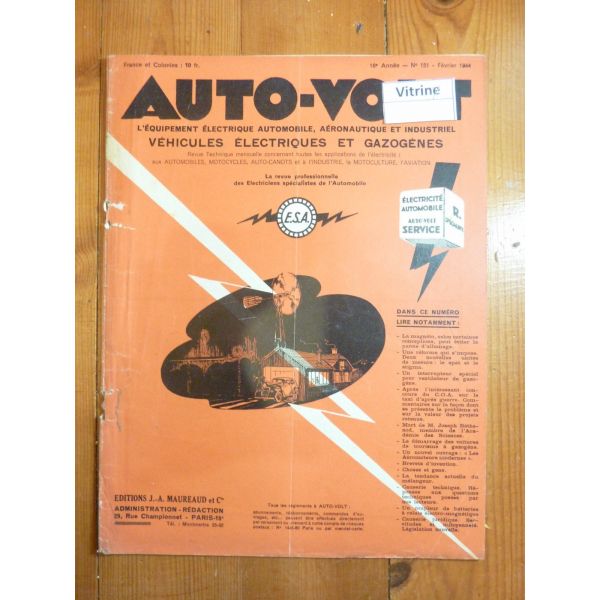 Démarrage gazogènes Revue Technique Electronic Auto Volt