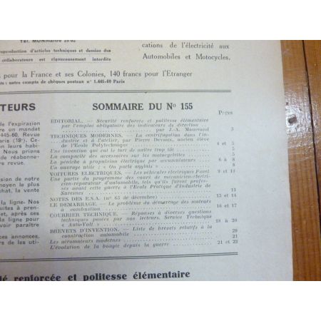 Démarrage des moteurs Revue Technique Electronic Auto Volt