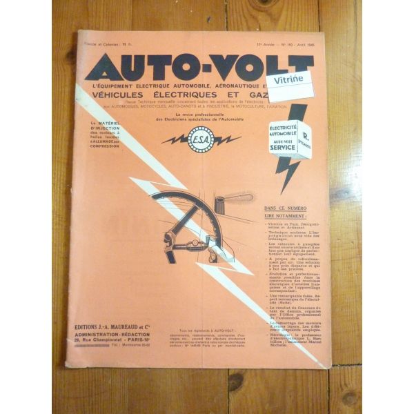 Equipements électrique des avions Revue Technique Electronic Auto Volt