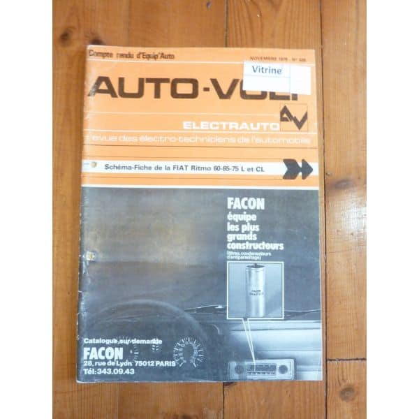 Ritmo 60 65 75 Revue Technique Electronic Auto Volt Fiat