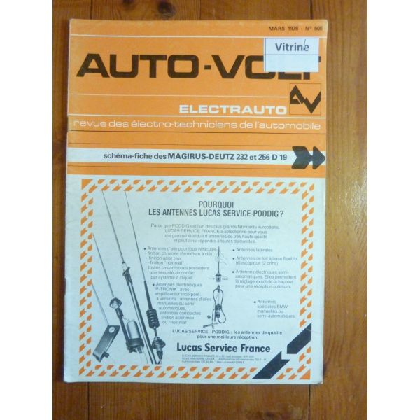 232 256 D 19 Revue Technique Electronic Auto Volt Magirus Deutz