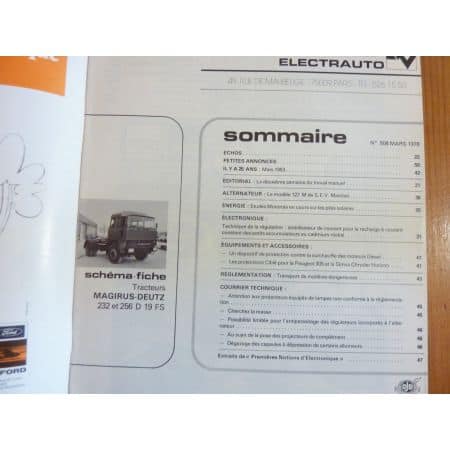232 256 D 19 Revue Technique Electronic Auto Volt Magirus Deutz
