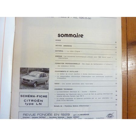LN Revue Technique Electronic Auto Volt Citroen