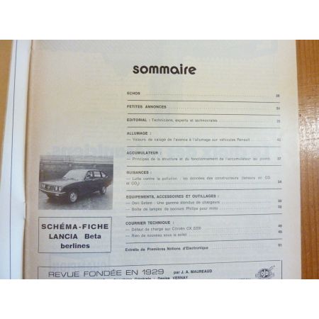 Beta Revue Technique Electronic Auto Volt Lancia