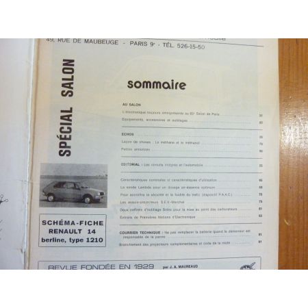 R14 Revue Technique Electronic Auto Volt Renault
