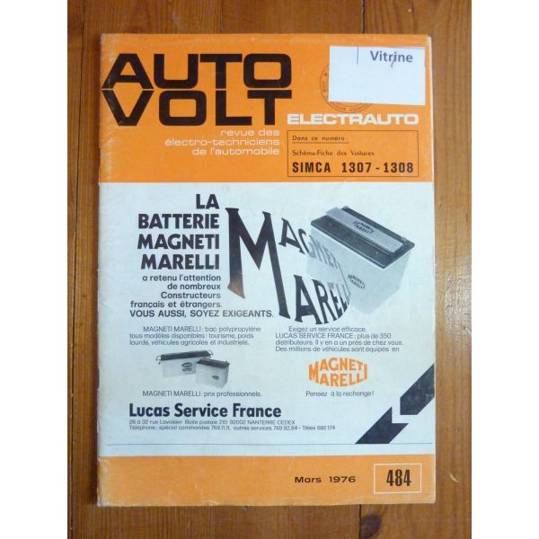 1307 1308 Revue Technique Electronic Auto Volt Talbot Simca
