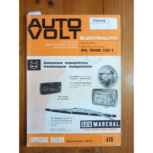 Rekord 2100D Revue Technique Electronic Auto Volt Opel