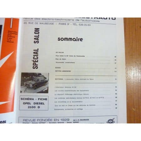 Rekord 2100D Revue Technique Electronic Auto Volt Opel