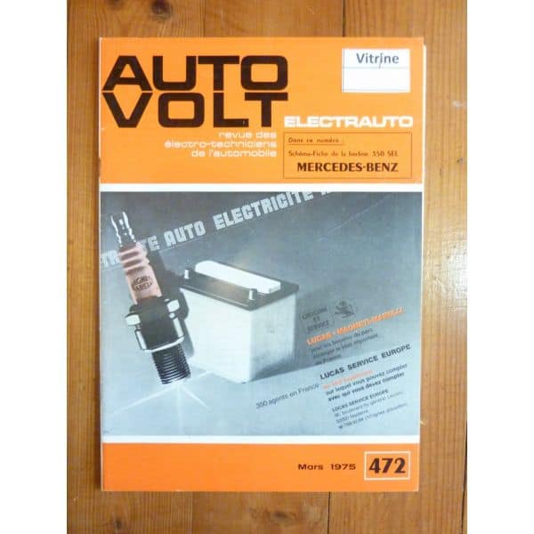 350 SEL Revue Technique Electronic Auto Volt Mercedes