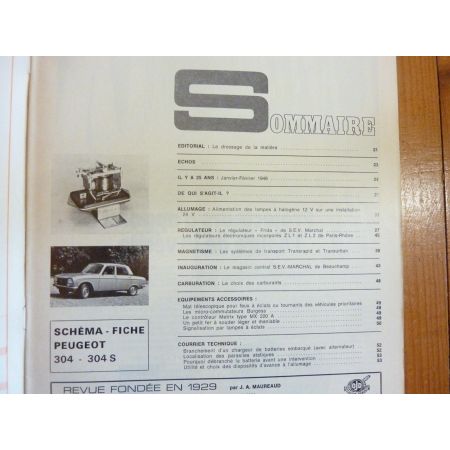 304 304S Revue Technique Electronic Auto Volt Peugeot