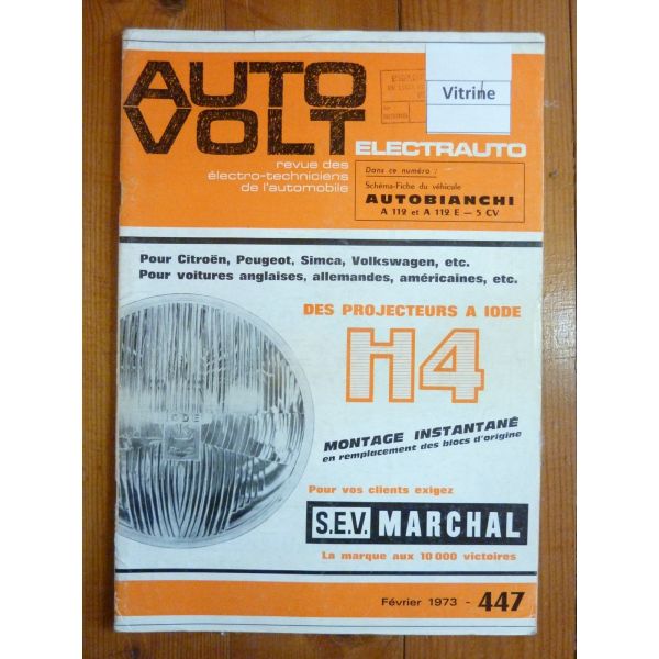 A112 Revue Technique Electronic Auto Volt Autobianchi