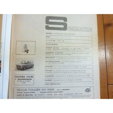 A112 Revue Technique Electronic Auto Volt Autobianchi