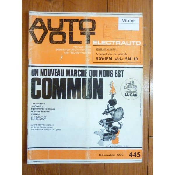 SM10 Revue Technique Electronic Auto Volt Saviem