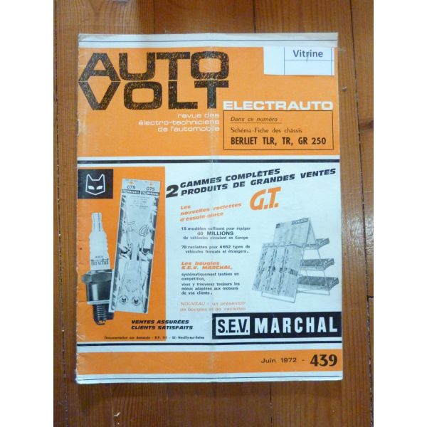 TLR TR GR 250 Revue Technique Electronic Auto Volt Berliet