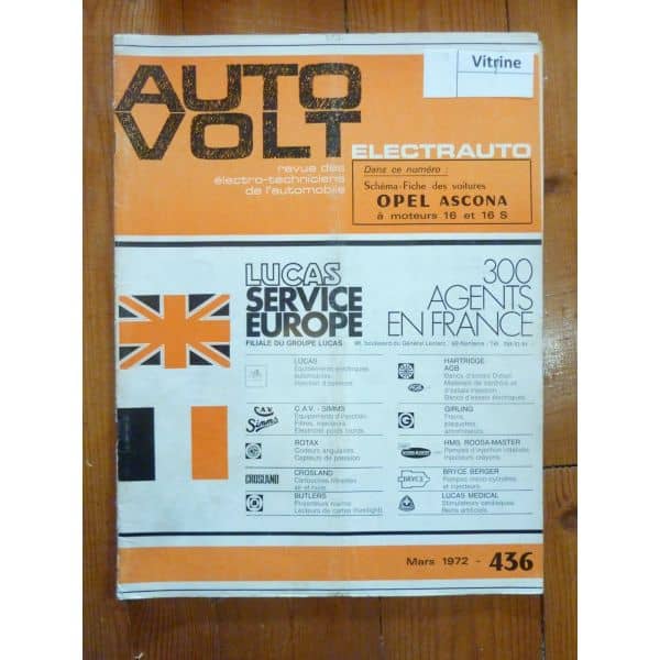 Ascona 16S Revue Technique Electronic Auto Volt Opel