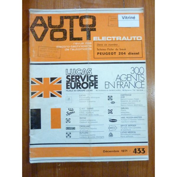 204 Die Revue Technique Electronic Auto Volt Peugeot