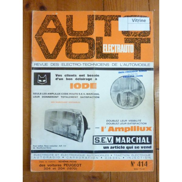 304 204 Revue Technique Electronic Auto Volt Peugeot