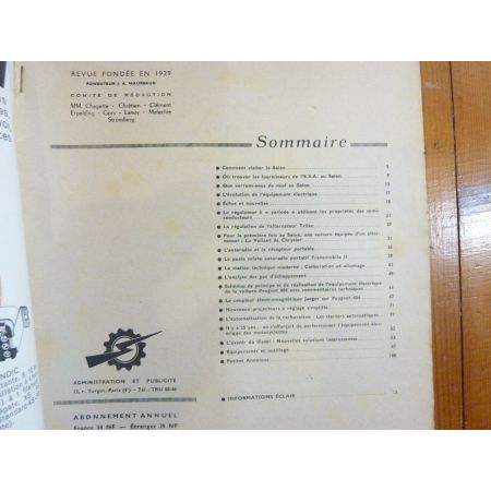 404 Revue Technique Electronic Auto Volt Peugeot