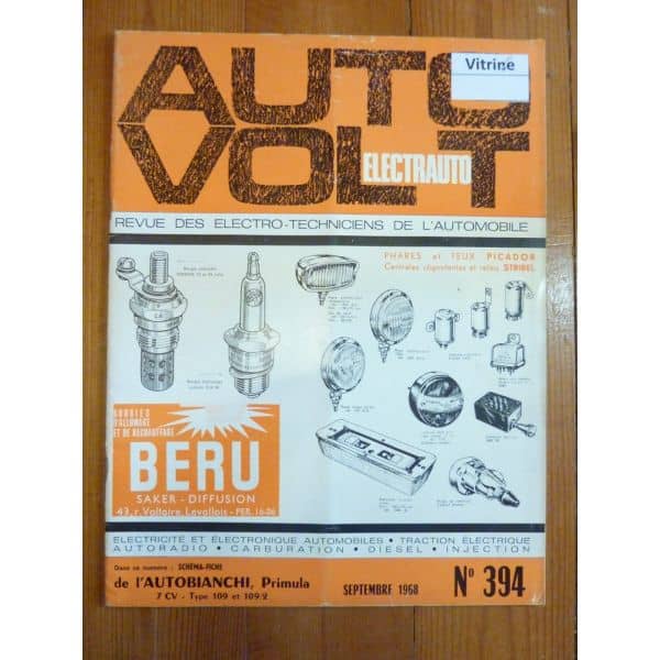 Primula Revue Technique Electronic Auto Volt Autobianchi