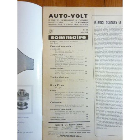 1100 Revue Technique Electronic Auto Volt Talbot Simca