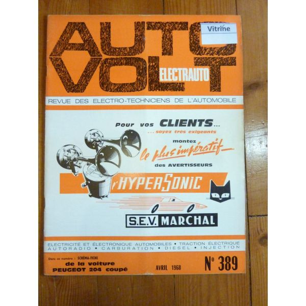 204 Coupe Revue Technique Electronic Auto Volt Peugeot