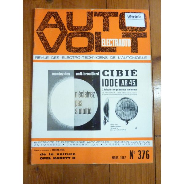 Kadett B Revue Technique Electronic Auto Volt Opel