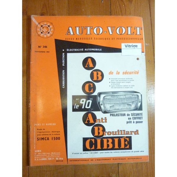 1500 Revue Technique Electronic Auto Volt Talbot Simca