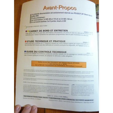 307 II Die 05- Revue Technique Peugeot