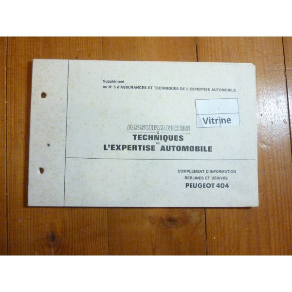 Suppl.  404 Revue Auto Expertise PEUGEOT
