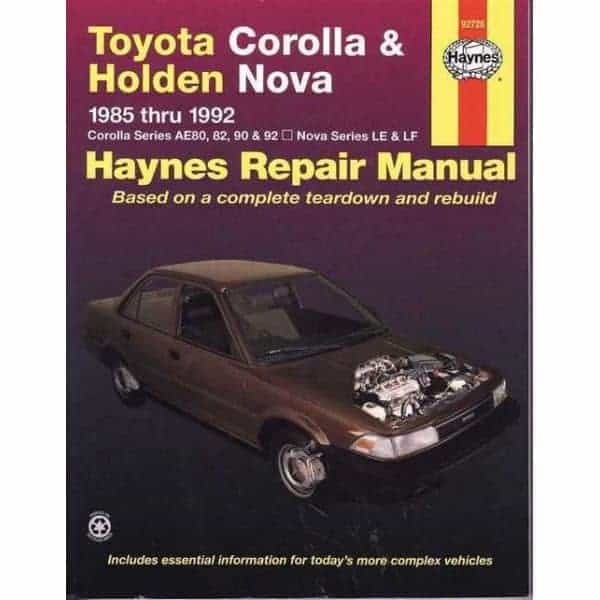 Corolla & Nova 85-92 Revue technique Haynes TOYOTA HOLDEN Anglais