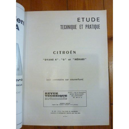 Dyane Mehari Acadiane Revue Technique Citroen