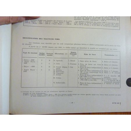 2000 à 5000 Revue Technique Agricole Ford