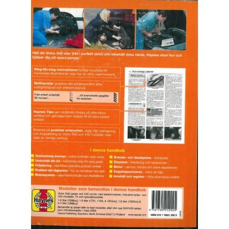 S40 V40 96-04 Revue technique Haynes VOLVO Suédois