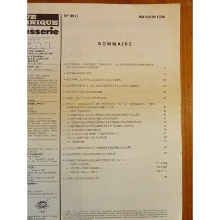 carrosserie BMW Série 3 E30 2 et 4 portes RTC0089C