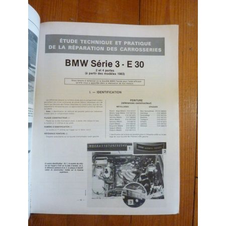 carrosserie BMW Série 3 E30 2 et 4 portes RTC0089C