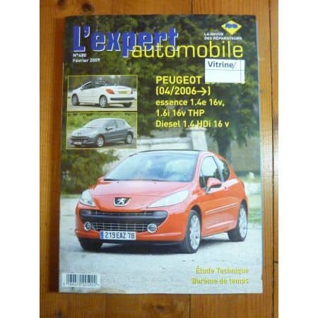 PEUGEOT 207+ CC depuis 04/2006 Essence 1.4e 16V, 1.6i 16v THP, Diesel 1.4 HDi 16v