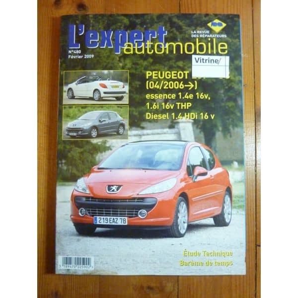 PEUGEOT 207+ CC depuis 04/2006 Essence 1.4e 16V, 1.6i 16v THP, Diesel 1.4 HDi 16v